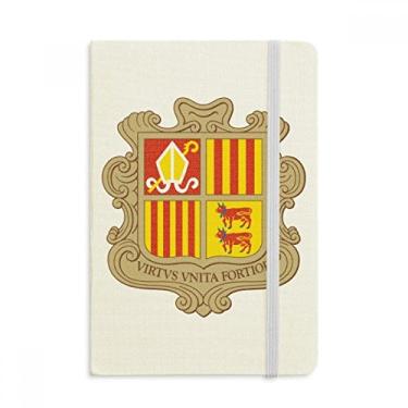 Imagem de Andorra La Vella Andorra Caderno Nacional com Emblema Oficial de Tecido Rígido Diário Clássico