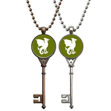 Imagem de OFFbb-USA Cobra feroz externa Art Deco Presente Chaveiro Fashion Colar Pingente Joias Decoração de Casal