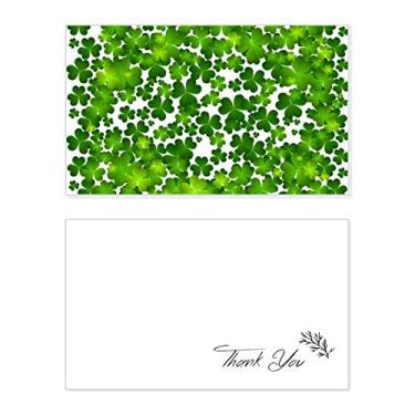 Imagem de Cartão de agradecimento Dia de São Patrício da Irlanda de quatro folhas, papel de aniversário, agradecimento de casamento