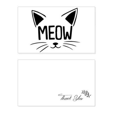 Imagem de Mewing Cat Head Citação "Faça você mesmo" Design Cartão de agradecimento aniversário Papel comemorativo casamento