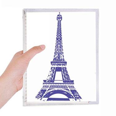 Imagem de Caderno de Torre Eiffel, França, Paris, Folha, Diário Recarregável