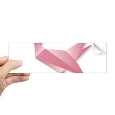 Imagem de DIYthinker Adesivo retangular geométrico abstrato de flamingo, origami, para-choque, notebook, janela decalque