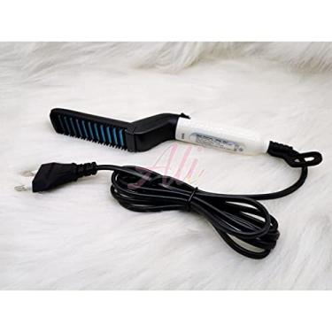 Imagem de Chapinha modeladora Pente Portatil para cabelo e barba masculino Pente Eletrico Escova Alisadora