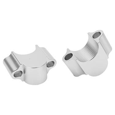 Imagem de Acouto Braçadeira de guidão de motocicleta de 28 mm de liga de alumínio universal de 30 mm de altura para montagem WR250F 2015‑2017 (prata)