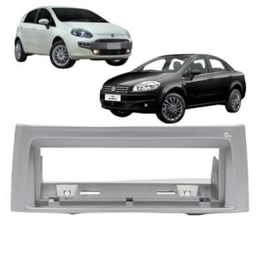 Imagem de Moldura 1 Din Prata Fiat Punto e Linea 2007 a 2012 AP614