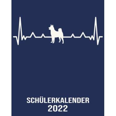 Imagem de Schülerkalender 2022: 8x10 Kalender von 01/2022 - 12/2022 1 Tag = 1 Seite mit großem Tageskalender und großartiger Übersicht. Monatsübersicht, ... Kalenderbuch / Herzschlag Hundekalender
