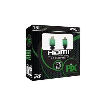 Imagem de Cabo HDMI 2.0 4K UltraHD PIX, 15 Metros, 19 Pinos com Filtro - 018-1520