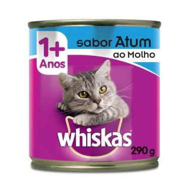 Imagem de Patê Whiskas Para Gatos Adultos Pedaços De Atum Ao Molho Lata 290G