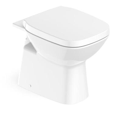 Imagem de Kit Vaso Sanitário Convencional com Assento Queda Amortecida Debba Classic Roca Branco Brilhante