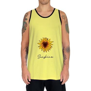 Imagem de Camiseta Regata Flor Do Sol Girassol Natureza Amarela Hd 11 - Enjoy Sh