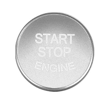 Imagem de x xotic tech Adesivo esportivo prateado de alumínio sem chave para botão de partida e parada do motor adesivo de acabamento do botão de ignição compatível com BMW 1 2 3 4 5 7 Series X1 X3 X4 X5 X6 F20