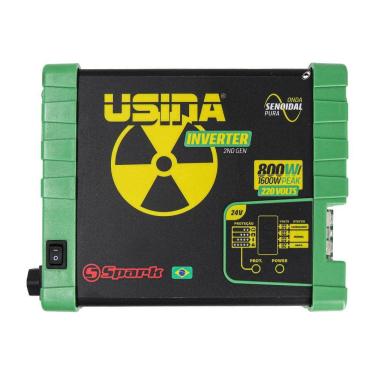 Imagem de Inversor de Tensão Senoidal Usina Inverter 800W 24VDC 120VAC 1600W Peak