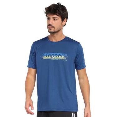 Imagem de T-Shirt Topper Treino Logo New Plus Mm 4323088 - Azul Opala