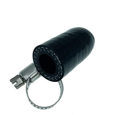 Imagem de Bekelan Tampa de refrigeração de silicone reforçada universal preta de 9,5 mm com braçadeira para aquecedor de bypass, porta de água a vácuo, kit de tampa protetora