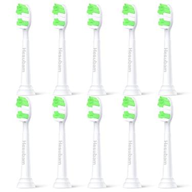 Imagem de Hesubam Cabeças de Escovas de Dentes de Reposição para Philips Sonicare DiamondClean ProtectiveClean FlexCare Proresults 2 Series W C2 C1 G2 C3 W2 HX6064 HX6250 Escova de Dentes Elétrica 10 pk Cabeças de Escovas Premium