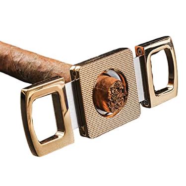 Imagem de PENNY73 Cortador de tesoura de charuto cubano de aço inoxidável, ferramenta de bolso de guilhotina, tesoura de corte de charuto, acessórios de fumaça com caixa de presente