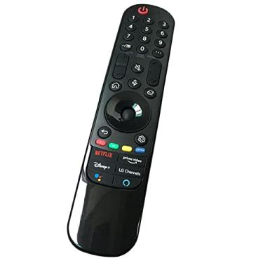 Imagem de Controle remoto mágico de substituição AN-MR21GA compatível com LG OLED65C1PUB 65 C1 Series 4K Smart OLED TV (2021) com botões de canais Netflix Prime Video Disney+ LG (sem voz)
