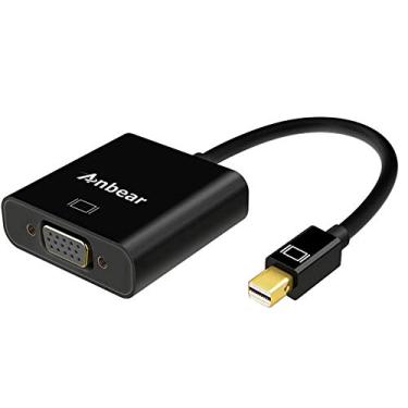 Imagem de Anbear Adaptador Mini DisplayPort para VGA, conversor Mac para VGA (macho para fêmea) HD 1080p Thunderbolt para VGA compatível com Imac, Mac Books, Surface e laptops com mini DisplayPort