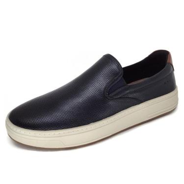 Imagem de Tênis Masculino Slip On Ferricelli Couro Azul Petróleo-Masculino