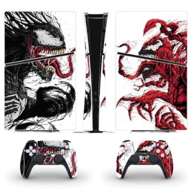 Imagem de PEYANZ Película de vinil compatível com PS5 Slim (edição digital) | Impressão HD, resistente a arranhões, aplicação sem bolhas