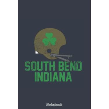 Imagem de Caderno South Bend Indiana Vintage envelhecido Notre Dame Fighting Irish WS052: Diário de papel pautado largo para meninas, meninos, estudantes, crianças, adolescentes, professores, notas de escrita