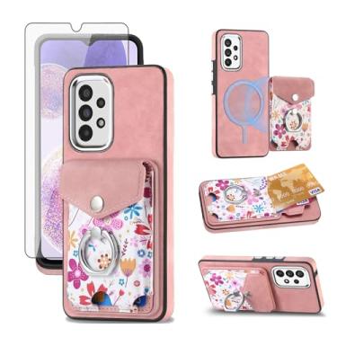 Imagem de Asuwish Capa de telefone para Samsung Galaxy A53 5G capa carteira com protetor de tela anel fino magnético suporte suporte traseiro compartimento para cartão de crédito A 53 G5 53A SM A536U 6,5