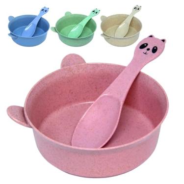 Imagem de Tigela vasilha com Colher 2 Pecas Infantil p papinha nenem