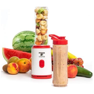 Imagem de Liquidificador Portátil 600mL com Garrafa Esportiva, 400W, 110v, MOSS STONE, Branco