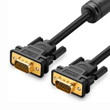 Imagem de Cabo VGA Full HD Macho/Macho 3M Preto Conexão Estável Alta Performance Resolução Imagem Superior Ideal para Monitores Projetores Computadores Experiência Visual Única