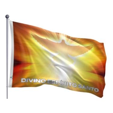 Imagem de Bandeira Divino Espírito Santo Pomba Fogo Uma Face 0,90x1,28m - Cod.322744