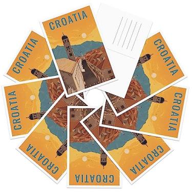 Imagem de gaeaverse Dubrovnik Croácia Paisagem Cartões Postais Vintage 9 pçs/Conjunto Cidades Mundiais Cartões para Negócios Mundo Viagem Paisagem Cartão Postal