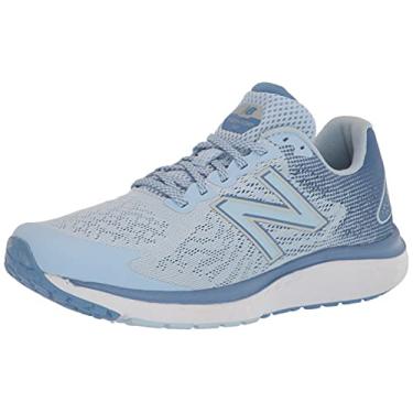 Imagem de New Balance Tênis de corrida feminino, 680v7, Uv Glo/Star Glo/Lemon Haze, 5 Wide