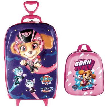 Imagem de Mochila de Rodinhas Mochilete 3D com Rodinha Tripla + Lancheira Skye Jet Maxtoy  Diplomata