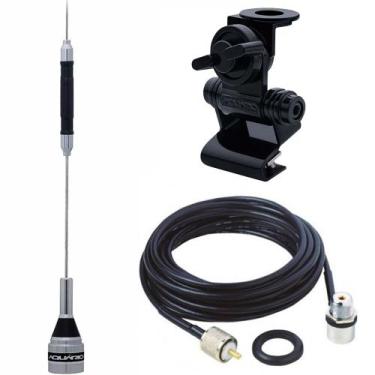 Imagem de Antena Móvel Px 67cm Aço Inox B-2050 Cabo Coaxial 5,5 Metros M-802k Su