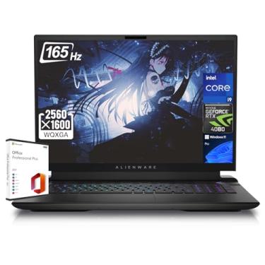 Imagem de Laptop para jogos Alienware M18 R2, tela de 45.7 cm QHD+ 165Hz, Intel 24-Core i9-14900HX, GeForce RTX 4080, 32GB DDR5, SSD de 1TB, Wi-Fi6, teclado retroiluminado, Windows 11 Pro, com licença vitalícia