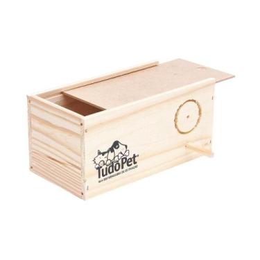 Imagem de Ninho Tudo Pet Madeira Pinus para Agapornis