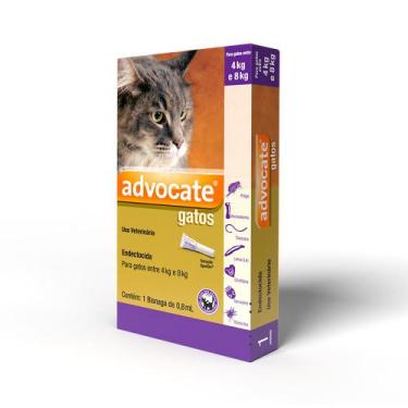 Imagem de Antipulgas Advocate para Gatos entre 4 e 8kg 0,8ml - Bayer Pet / Advoc