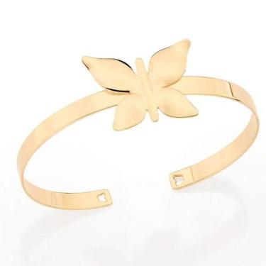 Imagem de Bracelete banhado ouro 3x 24k 18k e 22k feminino pulseira borboleta ab