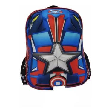 Imagem de Mochila Infantil Carros América 3d Costas Escolar Aula M4194 - Vozz