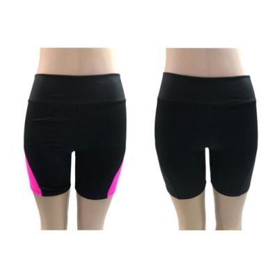 Imagem de Kit Com 2 Bermudas Femininas Suplex Cintura Média - Wju Jeans, Preto, 