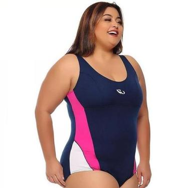 Imagem de Maio PLUS Size Helanca para Nataçao Adulto Hammerhead, Marinho, Pink, 