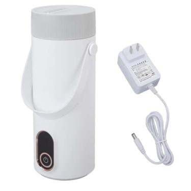 Imagem de Mini caneca elétrica de chá para carro, mini chaleira de 400ml com 4 predefinições variáveis, massa recarregável de 27000mAh, fervura rápida de 10 minutos, desligamento automático em aço inoxidáv
