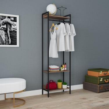 Imagem de Estante Closet Arara 187x60cm 3 Prateleiras Active Yescasa