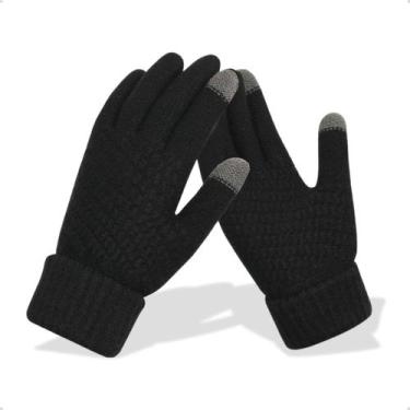 Imagem de Luva De Frio Inverno Lã Térmica Forrada Quentinha Touch Screen Celular
