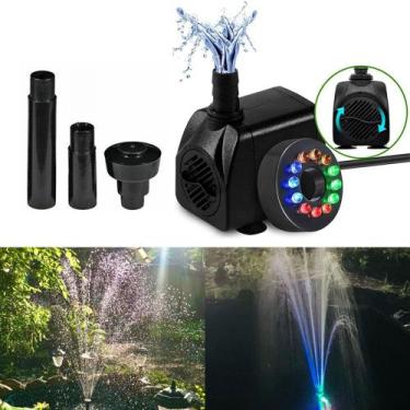 Imagem de Kit Chafariz Efeito Chuva Bomba Submersa Led Para Fontes Lagos Cascata