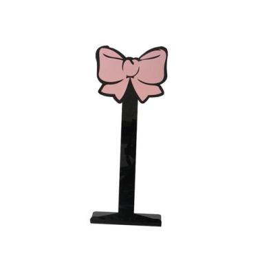 Imagem de Expositor de Laços em Acrílico - Preto com Rosa - Lm Balcoes