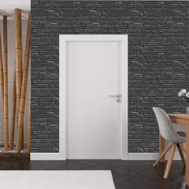 Imagem de Papel de Parede Tijolos Onix - Rolo com 10 Metros  Revestimento - HOME