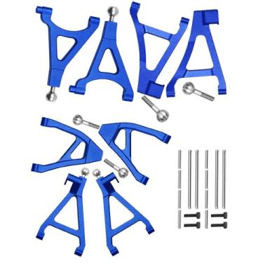 Imagem de Rcarmumb Front Rear Upper Lower Arms Upgrades Part for 1/16 Mini Slash 70054-1,8PCS Alloy Front Rear Upper Lower Suspension Arms Hops Up,(Left & Right),Navy Blue