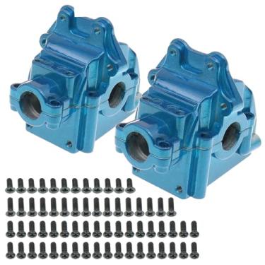 Imagem de Treehobby 2PCS Metal Front and Rear Differential Gearboxes Housing Cover Compatible with WLtoys 1/14 144010 144001 144002 1/12 124016 124017 124018 124019 RC Car Upgrades Parts (Blue)