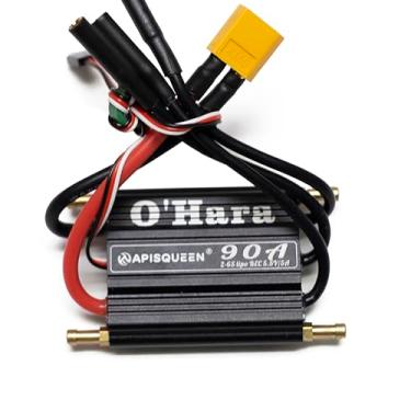 Imagem de ApisQueen O'Hara 90A 2-6S LiPo ESC Waterproof Brushless Electronic Speed Controller with BEC and XT60 4.0mm Banana Head Connector for RC Boats Model Ship